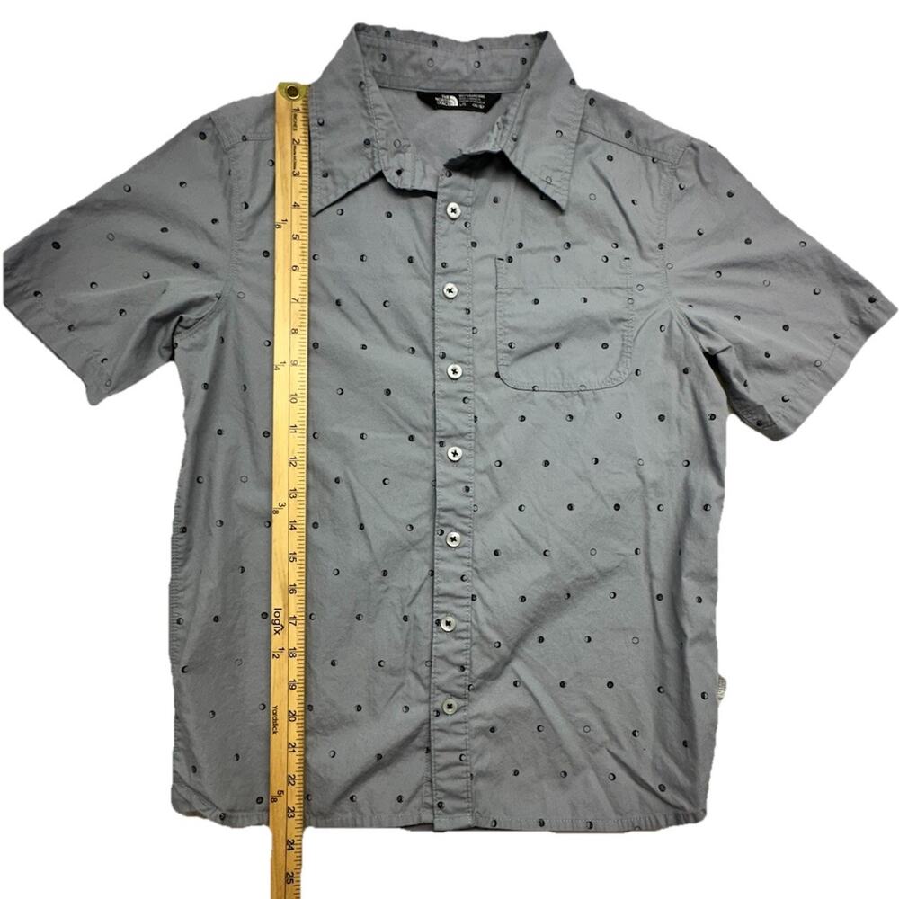 The North Face Button Up Shirt Youth Large Moon Phases Space 14/16 100% Cotton - Picture 4 of 7
